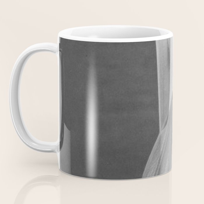Tulip Blossoms floral black and white photography / photograph Coffee Mug Gallery Image 3