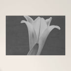 Tulip Blossoms floral black and white photography / photograph Welcome Mat Gallery Image 1