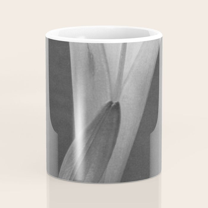 Tulip Blossoms floral black and white photography / photograph Coffee Mug Gallery Image 4