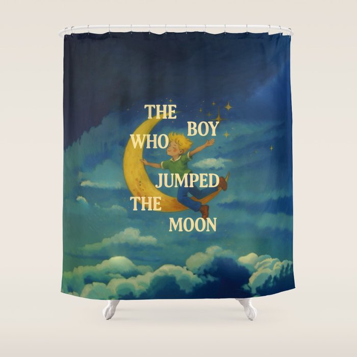 The Boy Who Jumped the Moon Shower Curtain Gallery Image 1