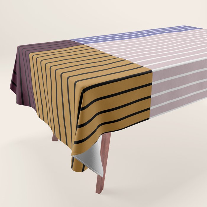 Color Block Line Abstract XX Tablecloth Gallery Image 1