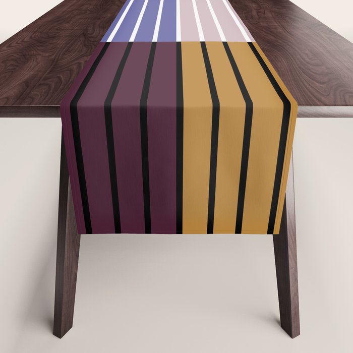 Color Block Line Abstract XX Table Runner Gallery Image 1