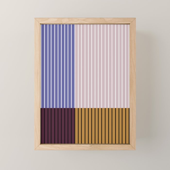 Color Block Line Abstract XX Mini Art Print Gallery Image 1