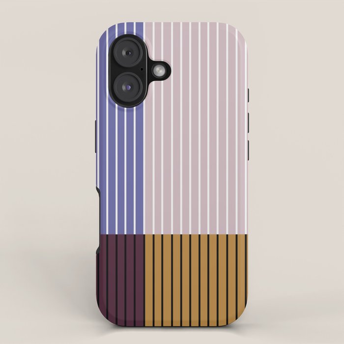 Color Block Line Abstract XX iPhone Case Gallery Image 1