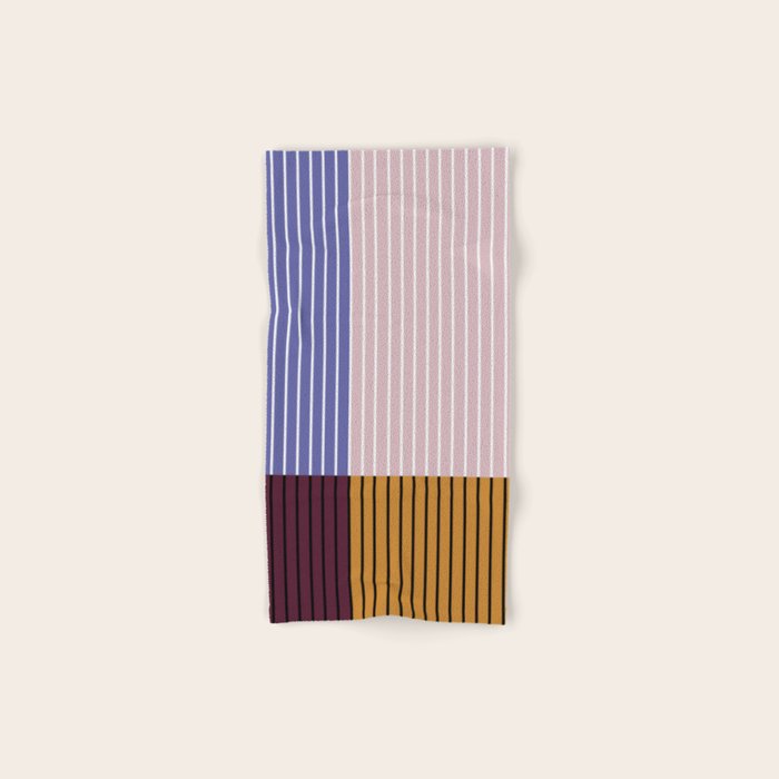 Color Block Line Abstract XX Bath Towel Gallery Image 1