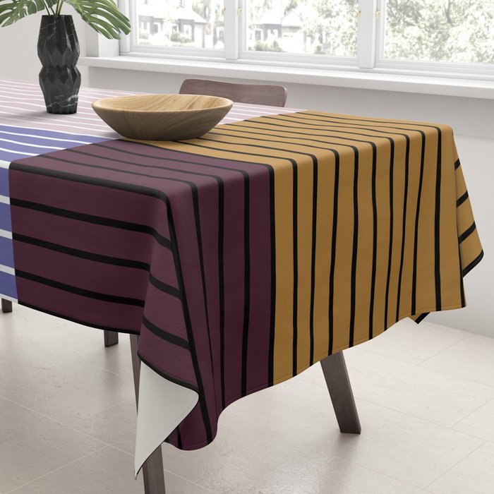 Color Block Line Abstract XX Tablecloth Gallery Image 3
