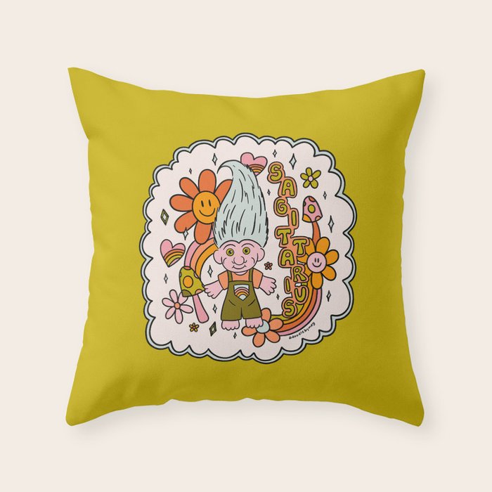 Sagittarius Troll Throw Pillow Gallery Image 6