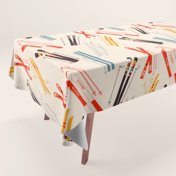 Ski time pattern Tablecloth Gallery Image 1
