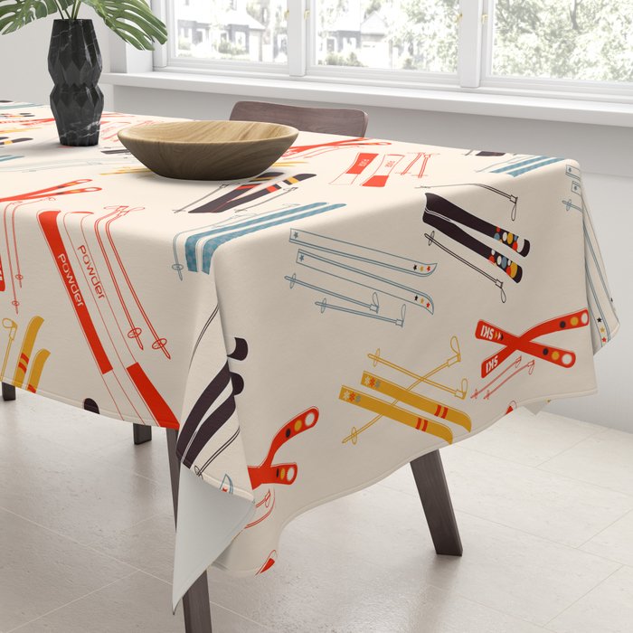 Ski time pattern Tablecloth Gallery Image 3