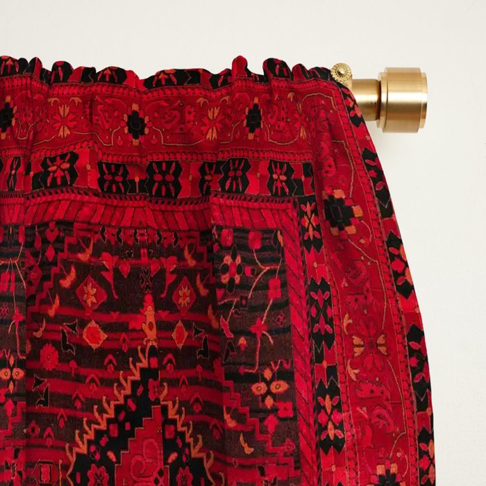 Scarlet Elegance: Oriental Moroccan & Ottoman Artistry Window Curtain Gallery Image 2