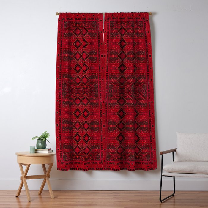Scarlet Elegance: Oriental Moroccan & Ottoman Artistry Window Curtain Gallery Image 5