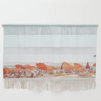 Beach - Orange Sun Umbrellas series  - Ocean Travel photography Wall Hanging Gallery Image 1