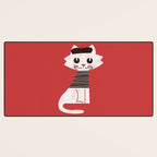 Mark the cat goes to Paris Desk Mat Gallery Image 3