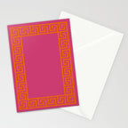 Pink Greek Key Print Stationery Card Gallery Image 2