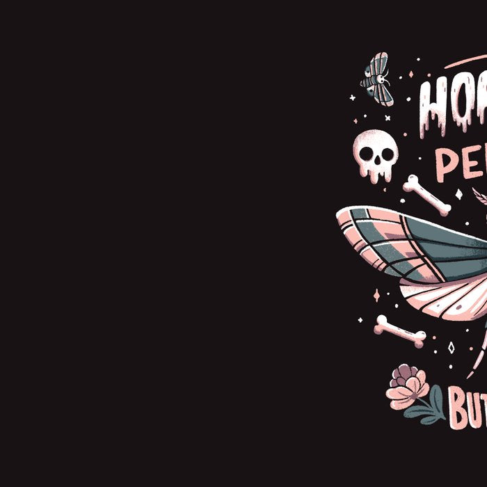 The horrors persist but so do I - gothic moth and skull design Coffee Mug Gallery Image 2