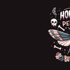 The horrors persist but so do I - gothic moth and skull design Coffee Mug Gallery Image 2