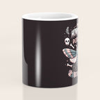The horrors persist but so do I - gothic moth and skull design Coffee Mug Gallery Image 4