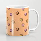Happy Flower Print in Orange Coffee Mug Gallery Image 1