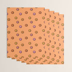 Happy Flower Print in Orange Wrapping Paper Gallery Image 3