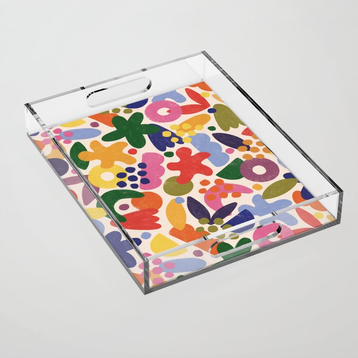 Bright Abstract Pattern #1 Acrylic Tray Gallery Image 1