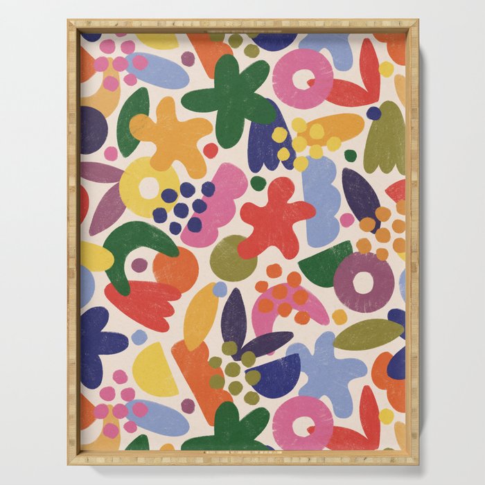 Bright Abstract Pattern #1 Serving Tray Gallery Image 1