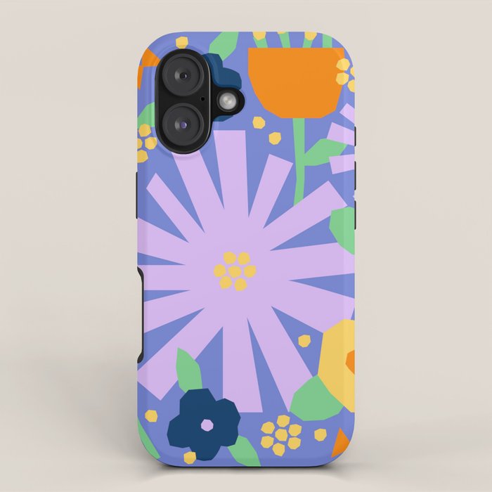 Violet and yellow flowers iPhone Case Gallery Image 1