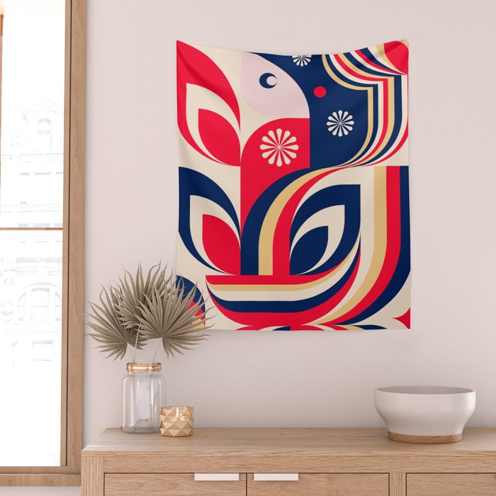 Colorful Girl Wall Tapestry Gallery Image 2