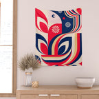 Colorful Girl Wall Tapestry Gallery Image 2