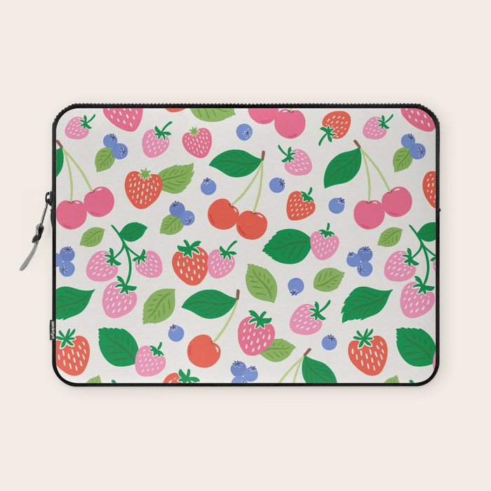 Strawberries and Cherries - Bright Colors Laptop Sleeve Gallery Image 1