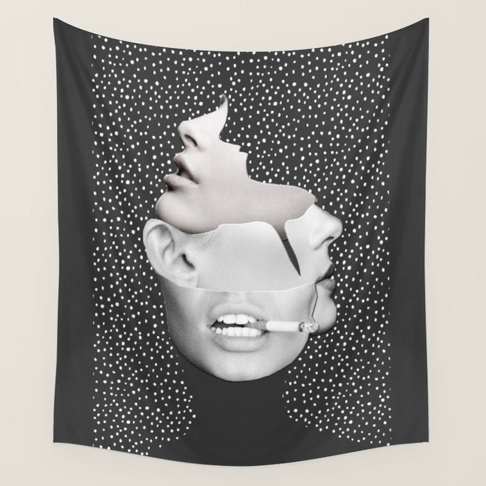 collage art / Faces 2 Wall Tapestry Gallery Image 4