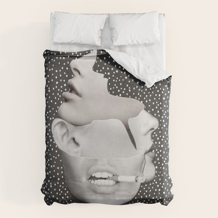 collage art / Faces 2 Duvet Cover Gallery Image 6