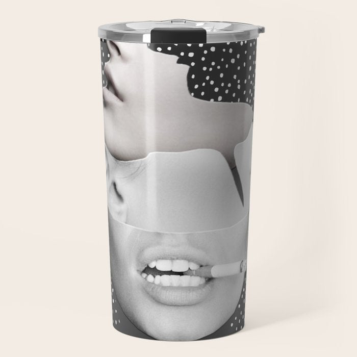 collage art / Faces 2 Travel Mug Gallery Image 1