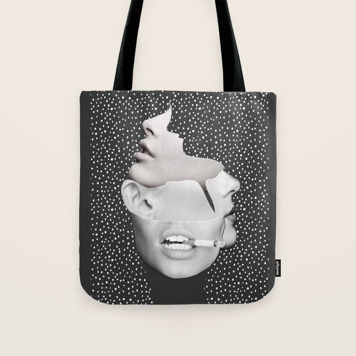 collage art / Faces 2 Tote Bag Gallery Image 1