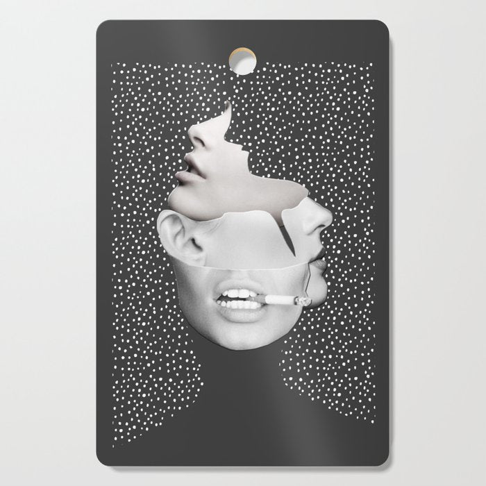 collage art / Faces 2 Cutting Board Gallery Image 1