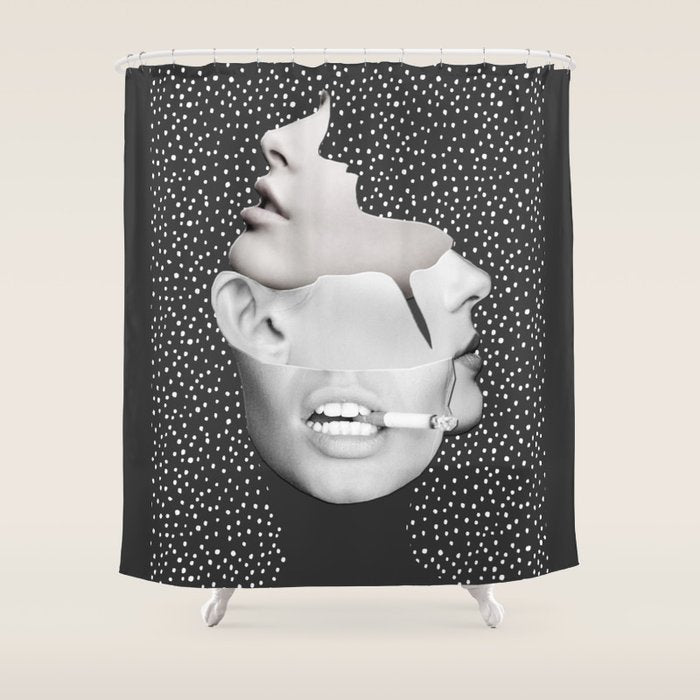 collage art / Faces 2 Shower Curtain Gallery Image 1