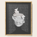 collage art / Faces 2 Serving Tray Gallery Image 1