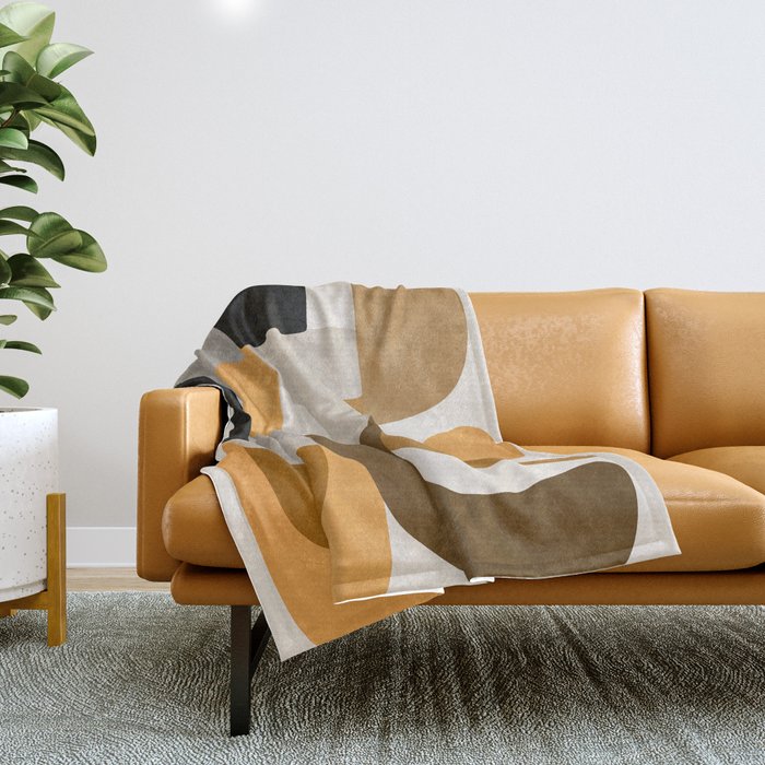 Modern Abstract Shapes 111 Throw Blanket Gallery Image 1