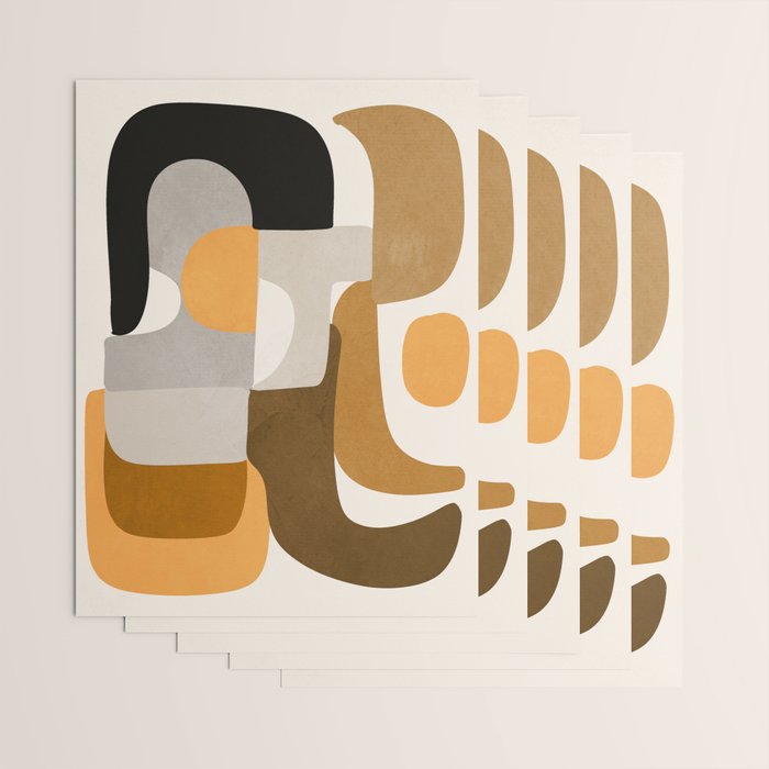 Modern Abstract Shapes 111 Wrapping Paper Gallery Image 3