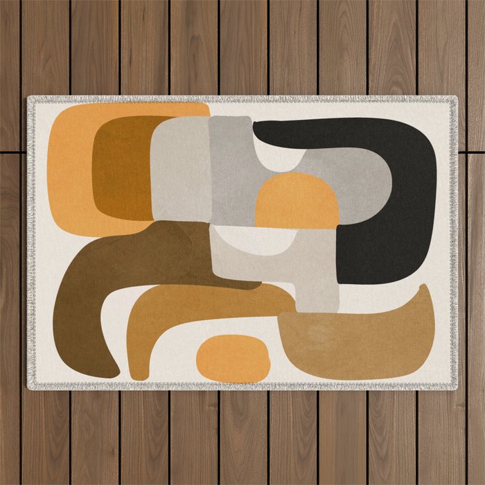 Modern Abstract Shapes 111 Outdoor Rug Gallery Image 1