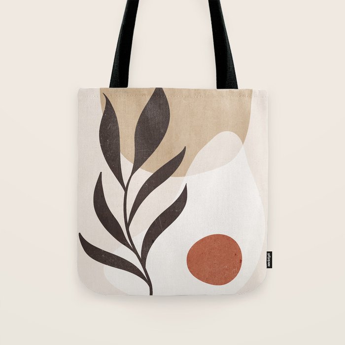 Minimal Abstract Art Plant 7 Tote Bag Gallery Image 1