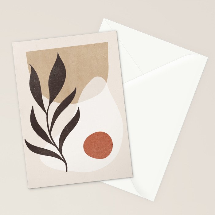 Minimal Abstract Art Plant 7 Stationery Card Gallery Image 2