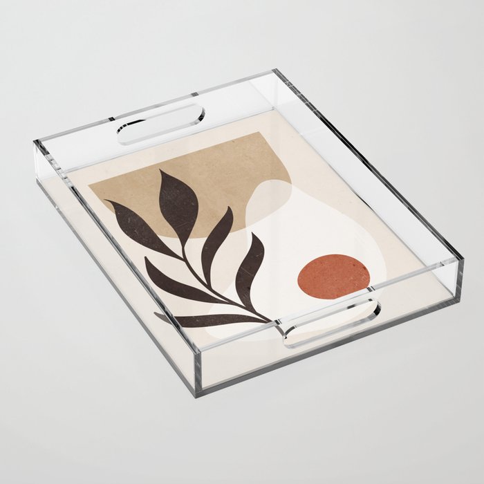 Minimal Abstract Art Plant 7 Acrylic Tray Gallery Image 1