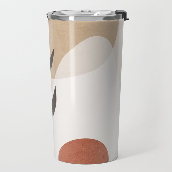 Minimal Abstract Art Plant 7 Travel Mug Gallery Image 2