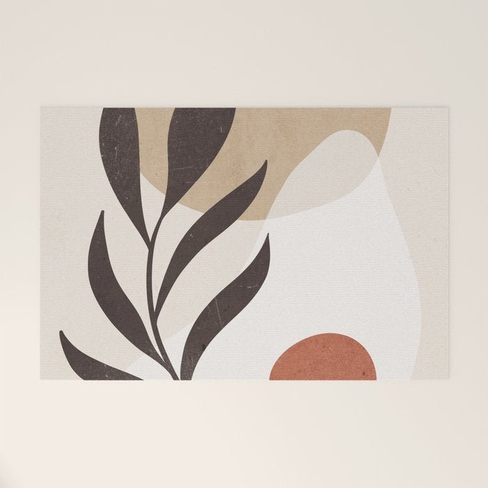 Minimal Abstract Art Plant 7 Welcome Mat Gallery Image 1