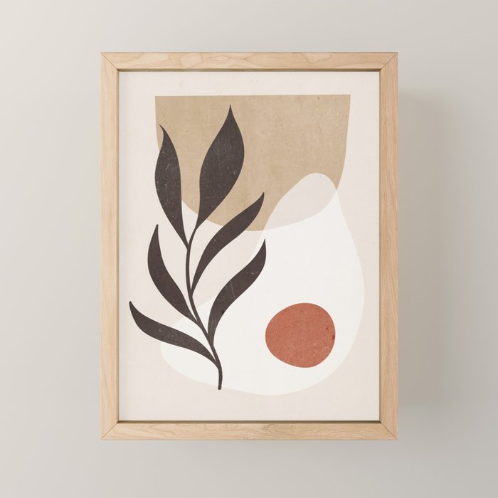 Minimal Abstract Art Plant 7 Mini Art Print Gallery Image 1