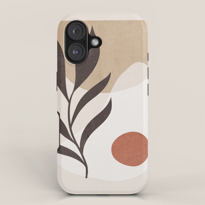 Minimal Abstract Art Plant 7 iPhone Case Gallery Image 1