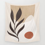 Minimal Abstract Art Plant 7 Wall Tapestry Gallery Image 4