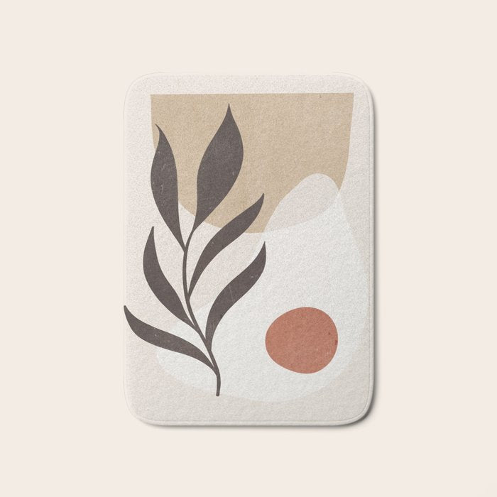 Minimal Abstract Art Plant 7 Bath Mat Gallery Image 1