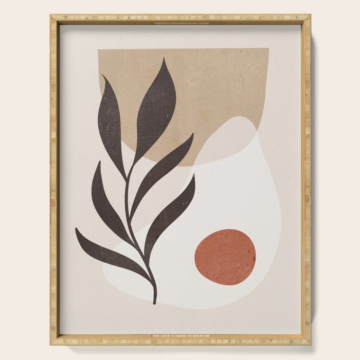 Minimal Abstract Art Plant 7 Serving Tray Gallery Image 1