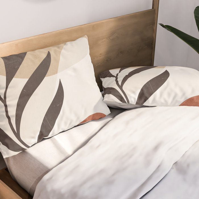Minimal Abstract Art Plant 7 Pillow Sham Gallery Image 2
